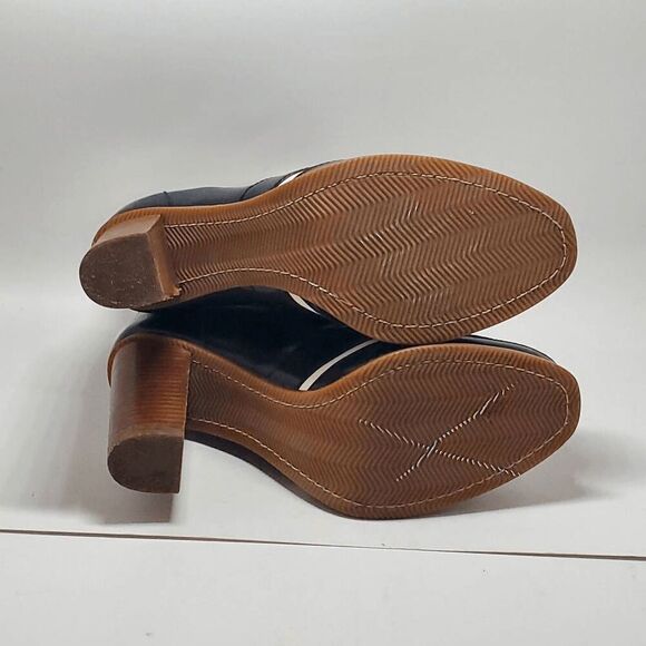 Diane von Furstenberg Women's Black Round-Toes Leather Colorblock Pattern Boots - Picture 16 of 16